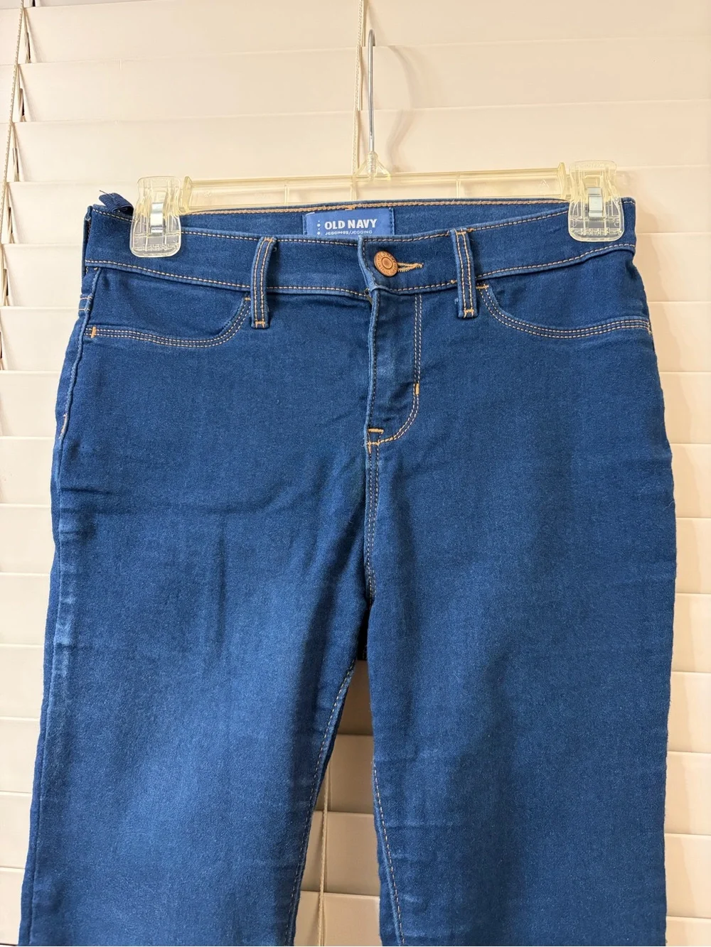 Old Navy Girls 14 Jeggings Blue Denim Stretch Skinny Jeans Pants Kids Dark Wash
